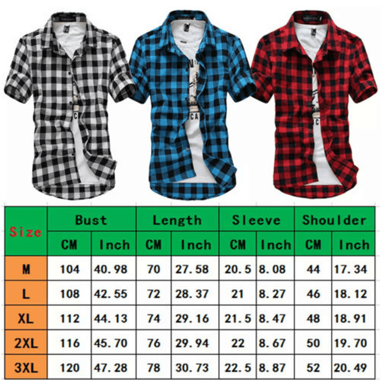 Men Plaid Short Sleeve Casual Button Up Shirts Men Plaid Short Sleeve Casual Button Up Shirts